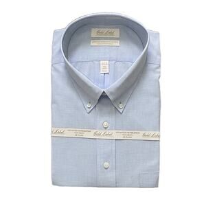 Roundtree & Yorke Shirt Big & Tall Men's 18.5 38/39 Dress Shirt Light Blue NEW